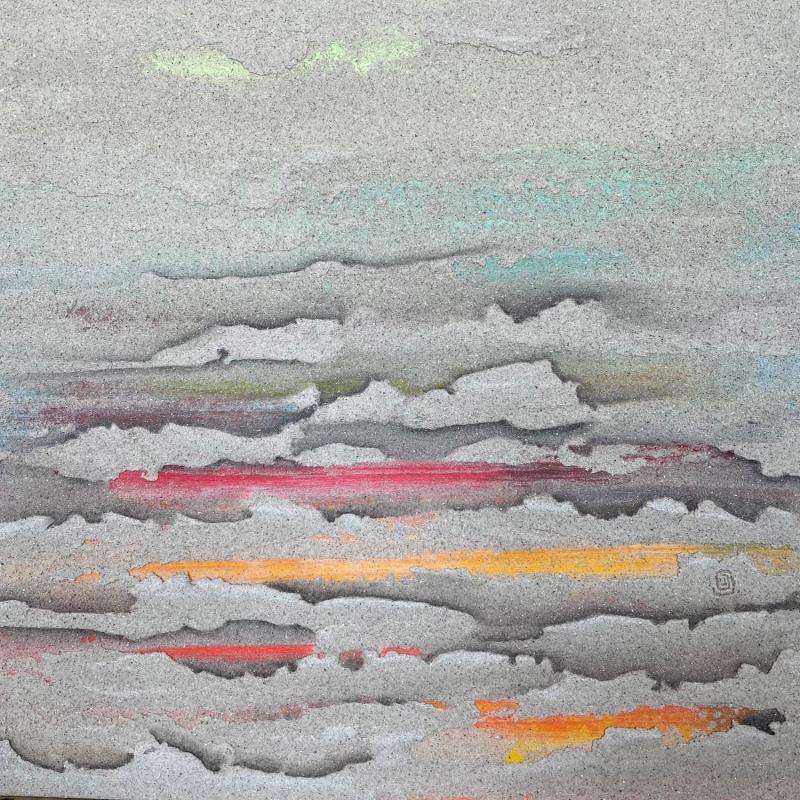 Painting Carré Zen 8 by CMalou | Painting Subject matter Minimalist Sand