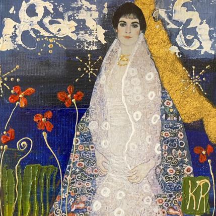 Peinture Clara par Romanelli Karine | Tableau Figuratif Acrylique, Collage Portraits, Scènes de vie