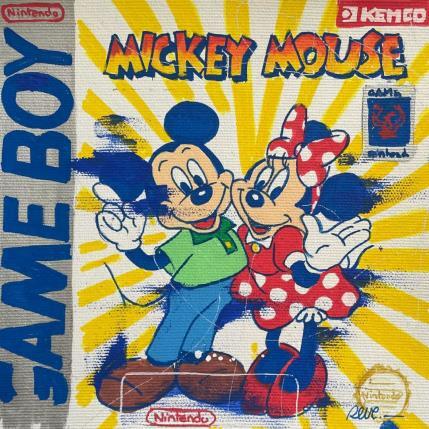 Peinture Mickey Game par Revel | Tableau Pop-art Acrylique Icones Pop