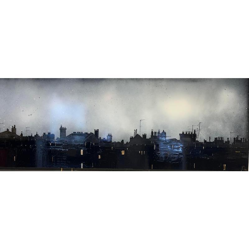 Gemälde La ville s'endort von Rey Julien | Gemälde Figurativ Blattgold