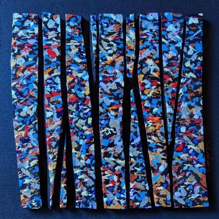 Peinture Bc10 touche or argent cuivre multi par Langeron Luc | Tableau Matiérisme Acrylique, Bois, Résine