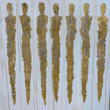 Peinture Ostia antica par Rocco Sophie | Tableau Art Singulier Acrylique, Collage, Sable Minimaliste