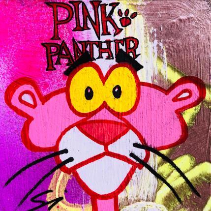 Painting Pink panther by Mestres Sergi | Painting Pop-art Acrylic, Graffiti Pop icons