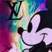 Painting Mickey is happy by Mestres Sergi | Painting Pop-art Pop icons Graffiti Acrylic