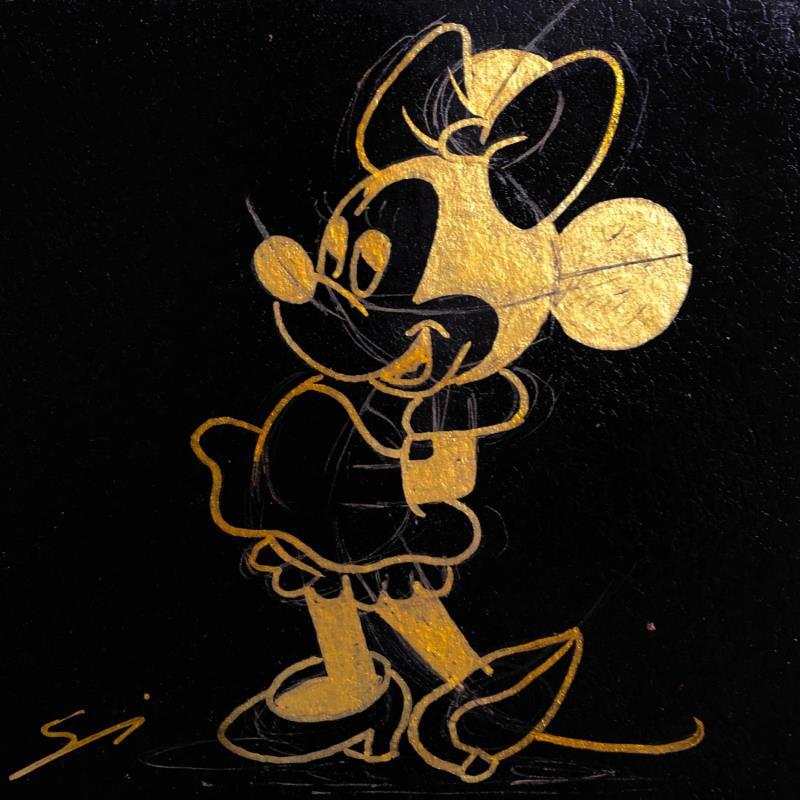 Painting Minnie gold by Mestres Sergi | Painting Pop-art Pop icons Graffiti Acrylic