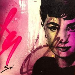 Painting Audrey by Mestres Sergi | Painting Pop-art Acrylic, Graffiti Pop icons