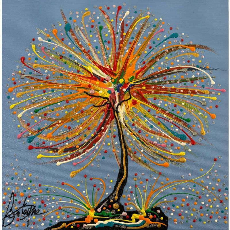 Peinture Grenoble dans le ciel par Fonteyne David | Tableau Figuratif Acrylique