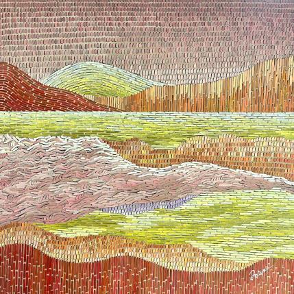 Peinture Sunset  par Dmitrieva Daria | Tableau Impressionnisme Acrylique Nature, Paysages