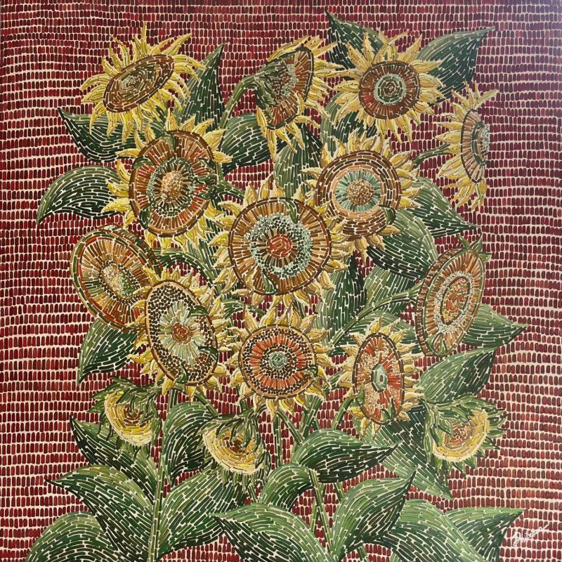 Gemälde Tournesols  von Dmitrieva Daria | Gemälde Impressionismus Natur Acryl