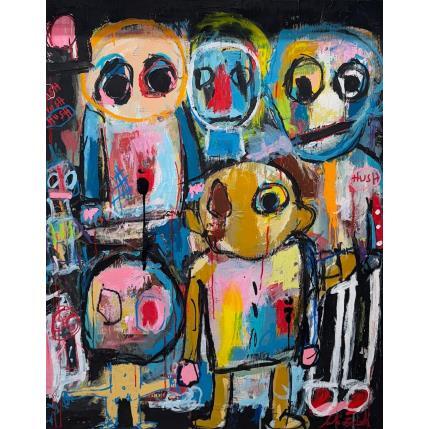Peinture Hush par Zaïdi Larbi | Tableau Art Singulier Acrylique, Pastel, Posca