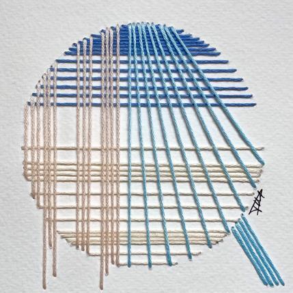 Peinture Filichroma 41 par Pinsard Marine | Tableau Matiérisme Textile Minimaliste