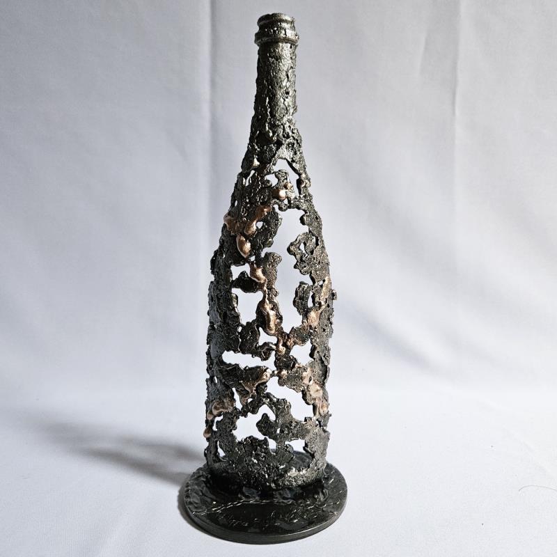 Escultura Bouteille Champagne 27-24 por Buil Philippe | Escultura Figurativo Minimalista Life style Naturalezas muertas Metal Bronce