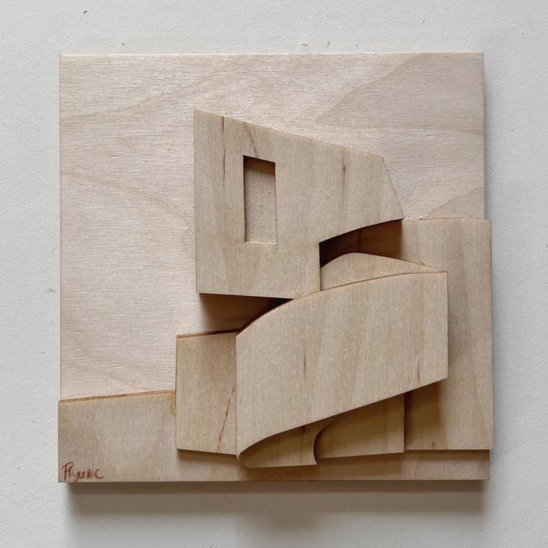 Painting Vitra Museum Corner by Plyconic | Painting Urban Architecture Minimalist Wood