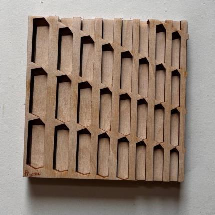 Peinture Hexagon Building Window par Plyconic | Tableau