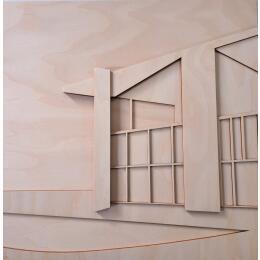 Gemälde Pavillon Le Corbusier von Plyconic | Gemälde