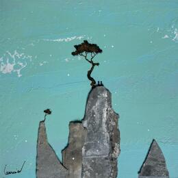 Peinture A199 par Lemonnier  | Tableau Matiérisme Acrylique, Zinc Paysages