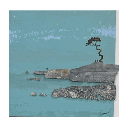 Peinture A72 par Lemonnier  | Tableau Matiérisme Acrylique, Zinc Paysages