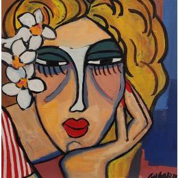 Peinture te espero par Garcia Gallardo Mercedes | Tableau Figuratif Huile