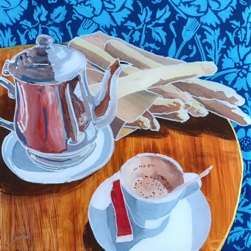 Peinture Comment cuire les asperges par Auriol Philippe | Tableau Figuratif Natures mortes Plexiglas Acrylique Posca