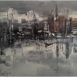 Peinture Manhattan par Levesque Emmanuelle | Tableau  Huile