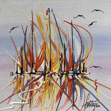 Painting Présence festive by Fonteyne David | Painting Figurative Acrylic