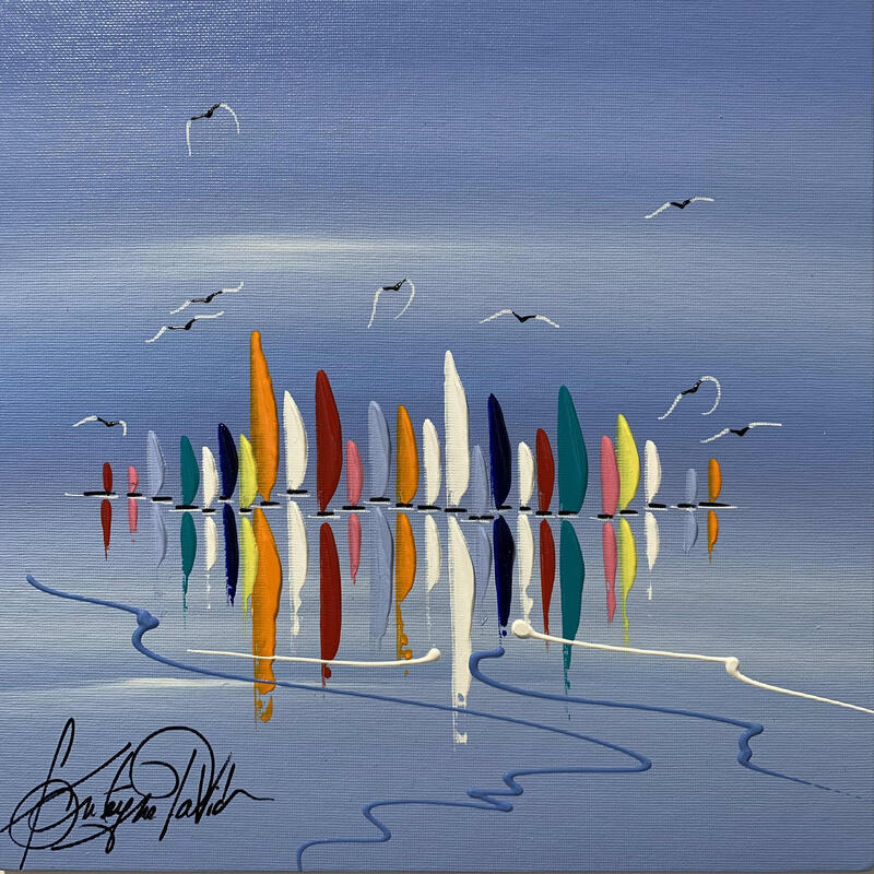 Painting Les couleurs vibrantes Nicoises by Fonteyne David | Painting Figurative Acrylic