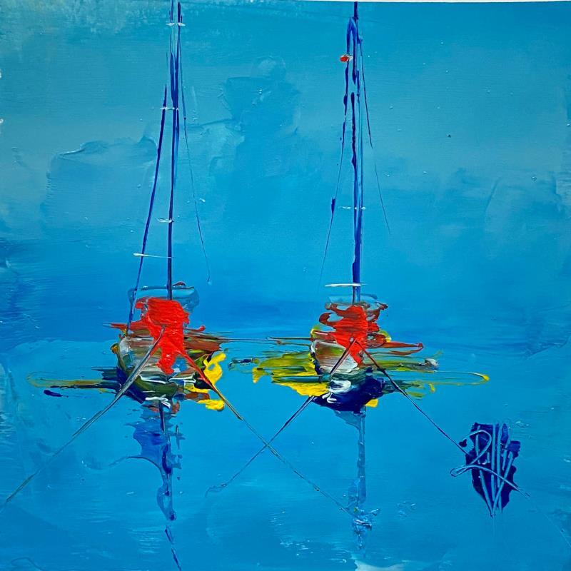 Painting L'ancrage by Raffin Christian | Painting Figurative Marine Oil