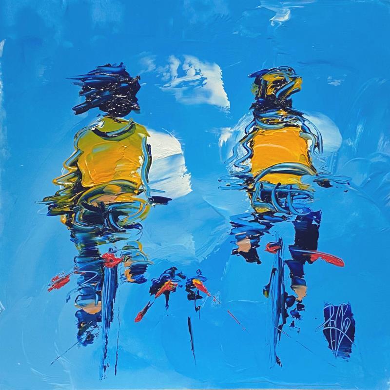 Painting Nous quatre by Raffin Christian | Painting Figurative Life style Oil