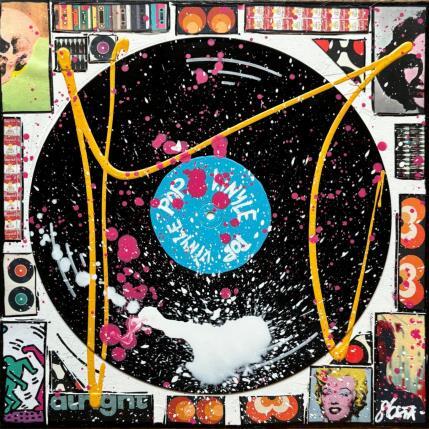 Peinture POP VINYLE par Costa Sophie | Tableau Pop-art Acrylique, Collage, Upcycling Icones Pop