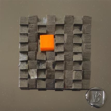 Painting Madrid by Bauquel Véronique | Painting Abstract Acrylic, Gluing, Wood Minimalist