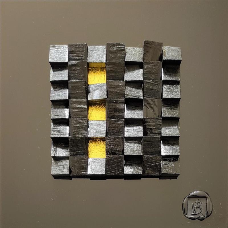 Gemälde Port Villa von Bauquel Véronique | Gemälde Abstrakt Minimalistisch Holz Acryl Collage