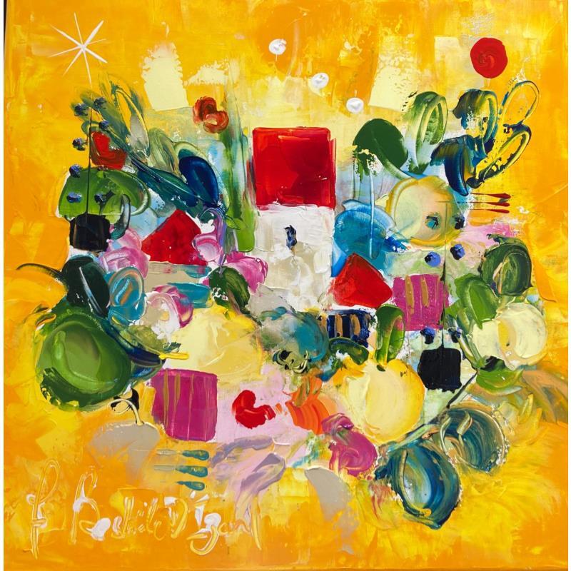 Peinture Fête des citrons par Bastide d´Izard Armelle | Tableau Abstrait
