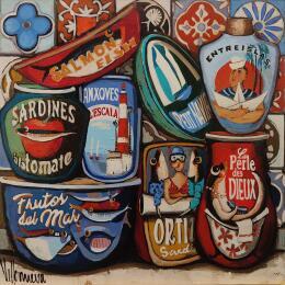 Peinture Tesoro Marino par Villanueva Puigdelliura Natalia | Tableau Figuratif Acrylique, Résine Natures mortes