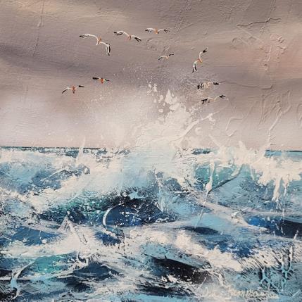 Peinture Les Goelands par Ortis-Bommarito Nicole | Tableau Figuratif Acrylique Marine