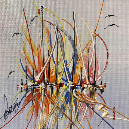 Painting Le plaisir en mer by Fonteyne David | Painting Figurative Acrylic