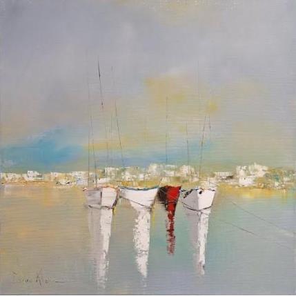 Peinture Posées là par Klein Bruno | Tableau Figuratif Huile Marine