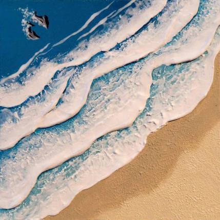 Painting KAIKOURA by Geiry | Painting Subject matter Acrylic, Marble powder, Pigments, Resin Landscapes, Nature