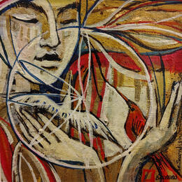 Peinture Amitié  par Machi | Tableau Figuratif Huile