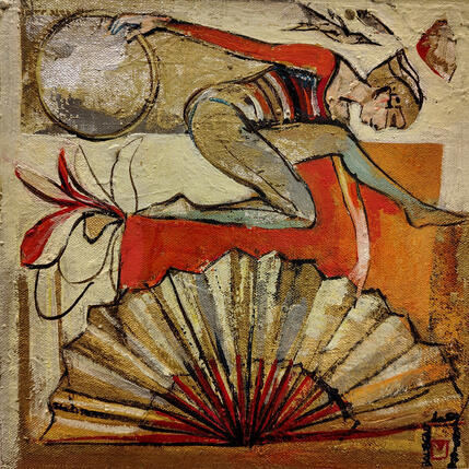 Painting Abanico by Machi | Painting Figurative Oil Pop icons