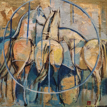 Peinture The performers par Machi | Tableau Figuratif Huile