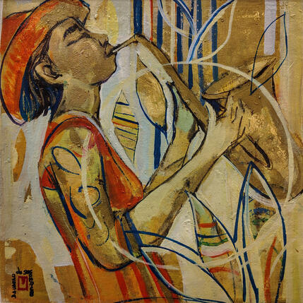 Peinture Joy of music par Machi | Tableau Figuratif Huile