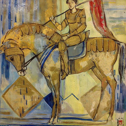 Painting femme d'arc by Machi | Painting Figurative Oil