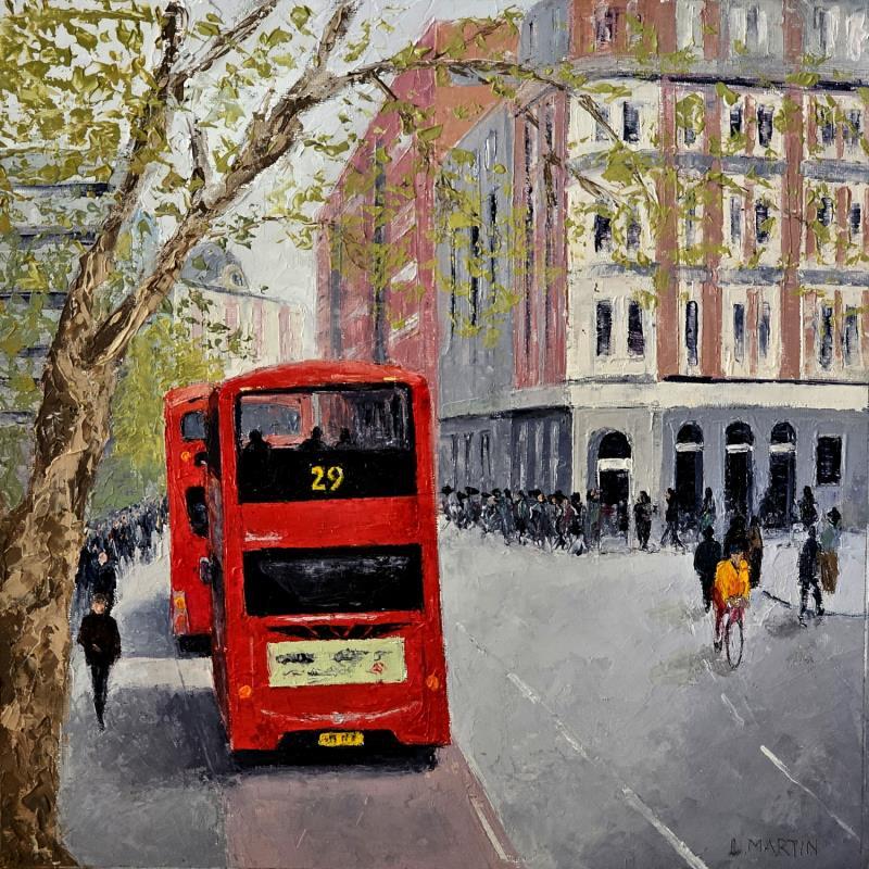 Peinture Leicester square par Martin Laurent | Tableau Figuratif Société Urbain Huile