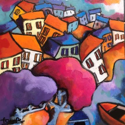 Gemälde Ciel bleu  von Fauve | Gemälde Figurativ Acryl Marine, Pop-Ikonen