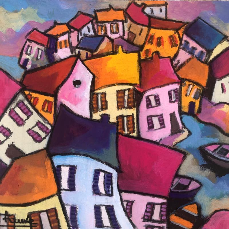 Painting Promenade  by Fauve | Painting Figurative Marine Acrylic