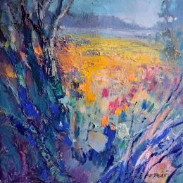 Peinture Forest and a Meadow par Petras Ivica | Tableau Impressionnisme Huile Paysages