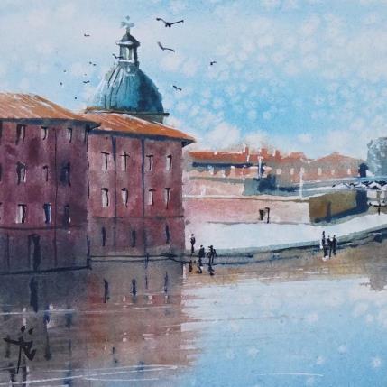 Gemälde Etranges nuages von Abbatucci Violaine | Gemälde Figurativ Aquarell