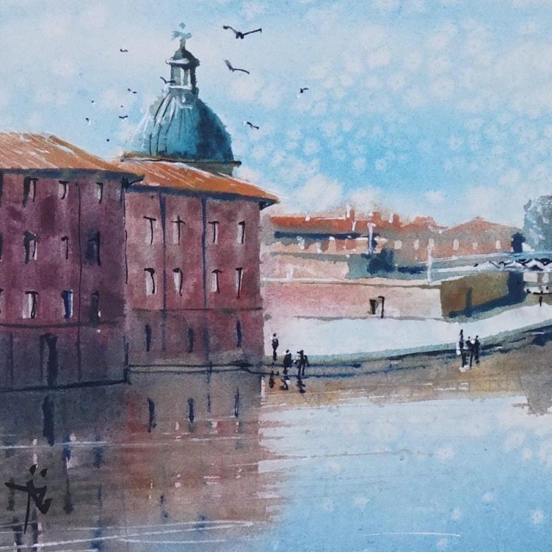 Painting Etranges nuages by Abbatucci Violaine | Painting Figurative Watercolor