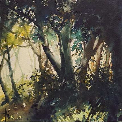 Painting Le roncier by Abbatucci Violaine | Painting Figurative Watercolor Pop icons