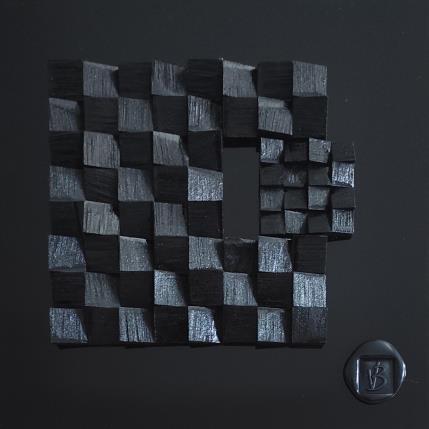 Peinture Atlanta par Bauquel Véronique | Tableau Abstrait Acrylique, Bois, Collage Minimaliste